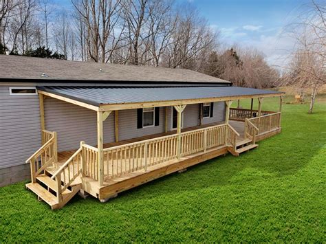 wooden decks and porches for metal houses|mobile home decks for sale.